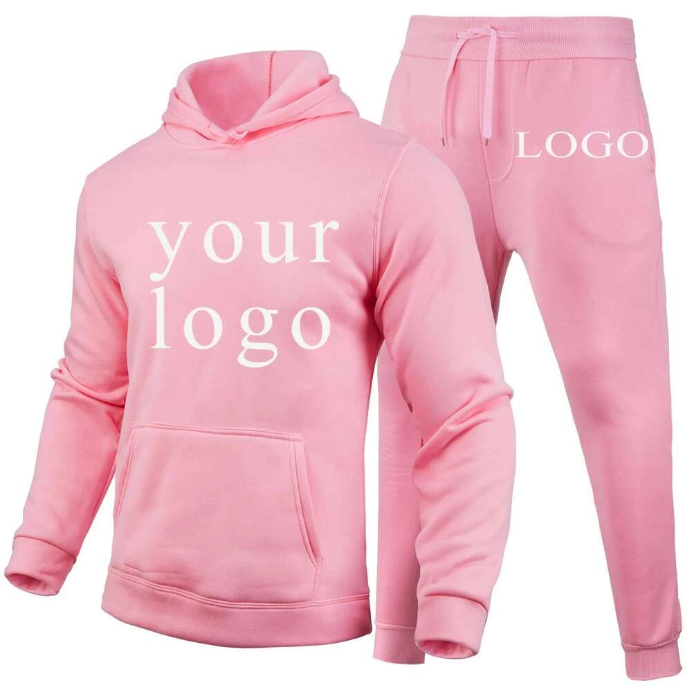 Your Own Design Brand /Picture Personalized Custom Anywhere Men Women DIY Hoodies And Pants Set Fashion New Designer