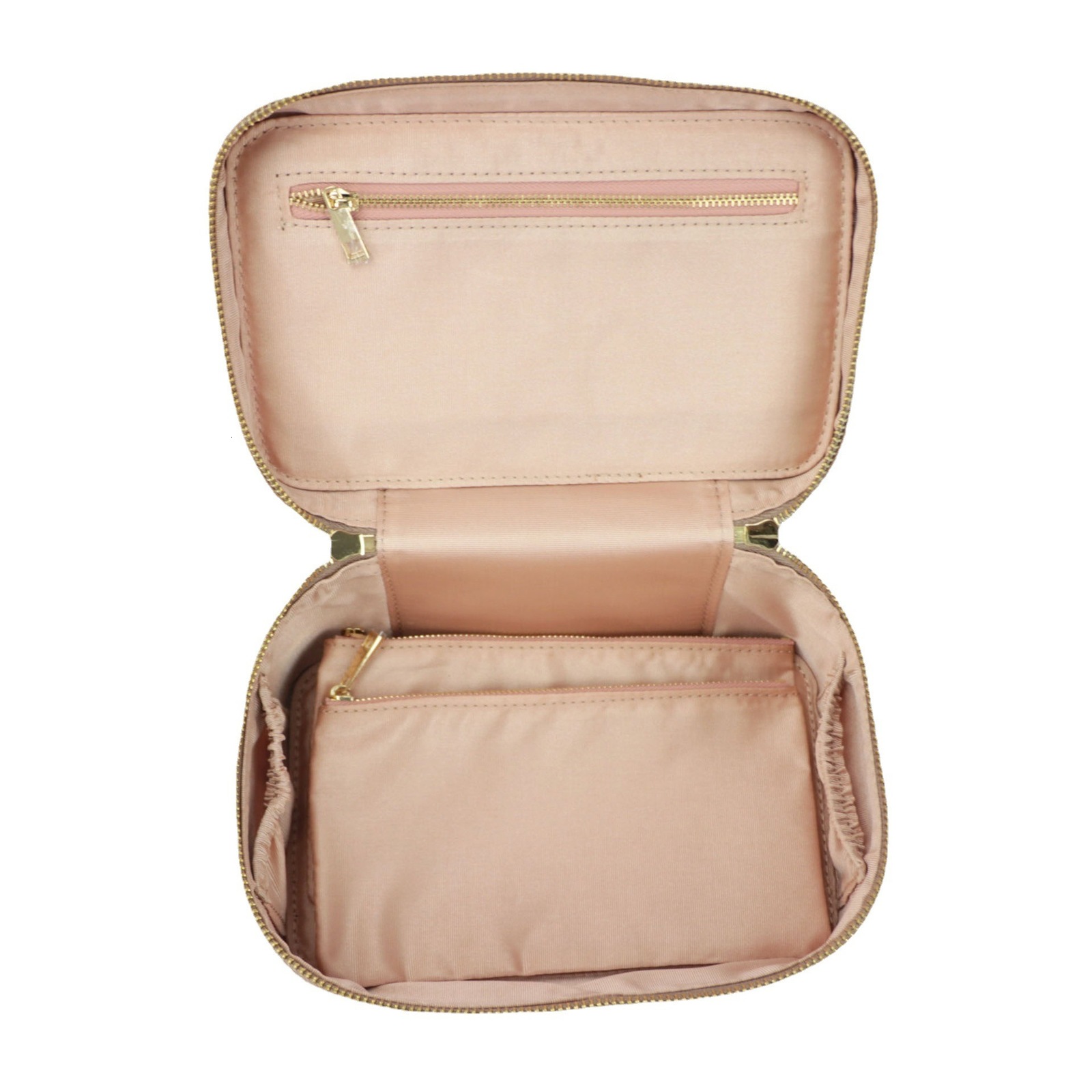 Fashionable and portable travel grooming storage bag with large capacity for dinner parties hand-held leather makeup case for women 250224