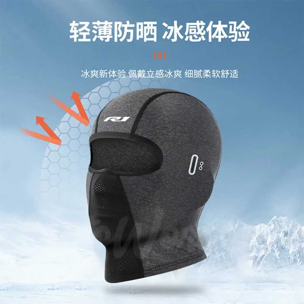 For yamaha R Cycling Cap Summer Cooling Motorcycle Balaclava Hats Sun UV Protection Bike RunningW250512