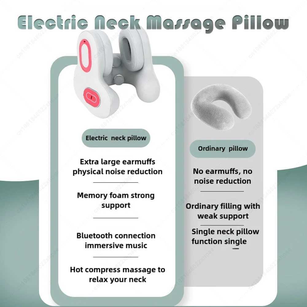 Electric Neck Massager 3-in-1 Bluetooth music infrared heat Massage U Shape Memory Foam Relieve Shoulder Neck PainW250512