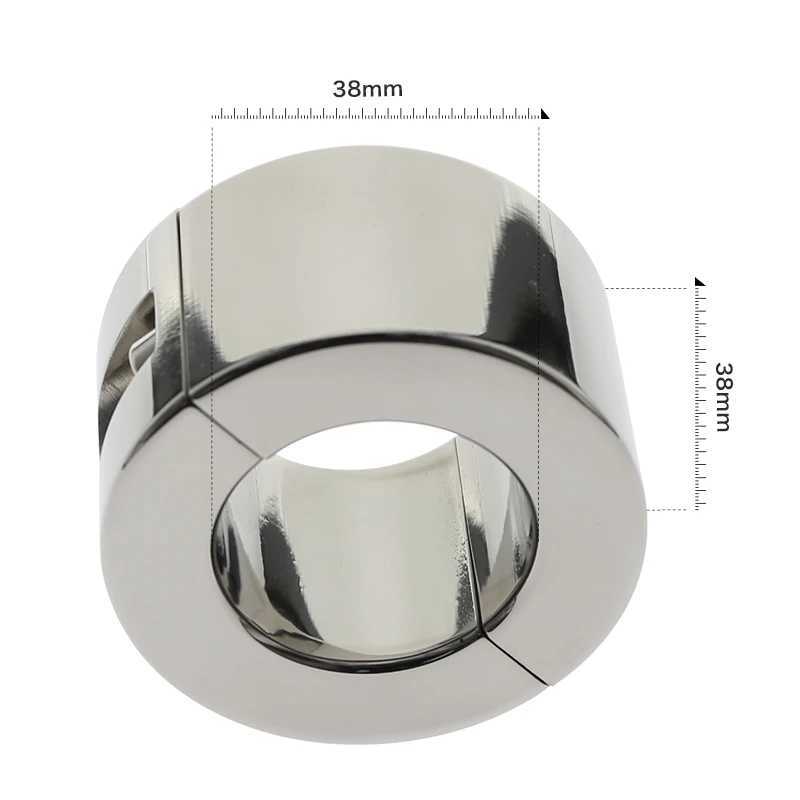 Stainless Steel Testicle Ball Stretcher Heavy Duty Weight Scrotum Cock Ring Metal Locking Pendant Weight for CBT Male Sex Toy W250512