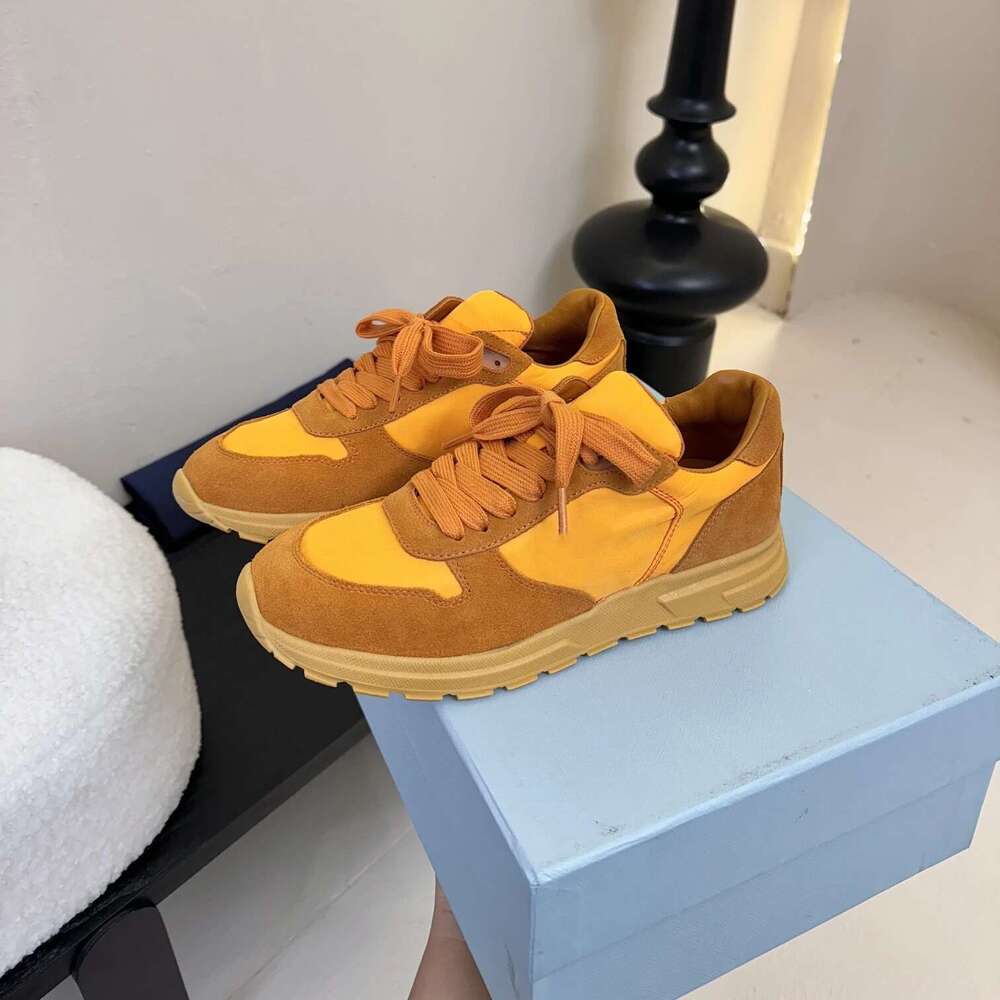 New Women Natural Cow Suede Sneakers Splicing Sports Leisure Flats Round Toes Lace Up Designer Shoes Zapatillas De Mujer