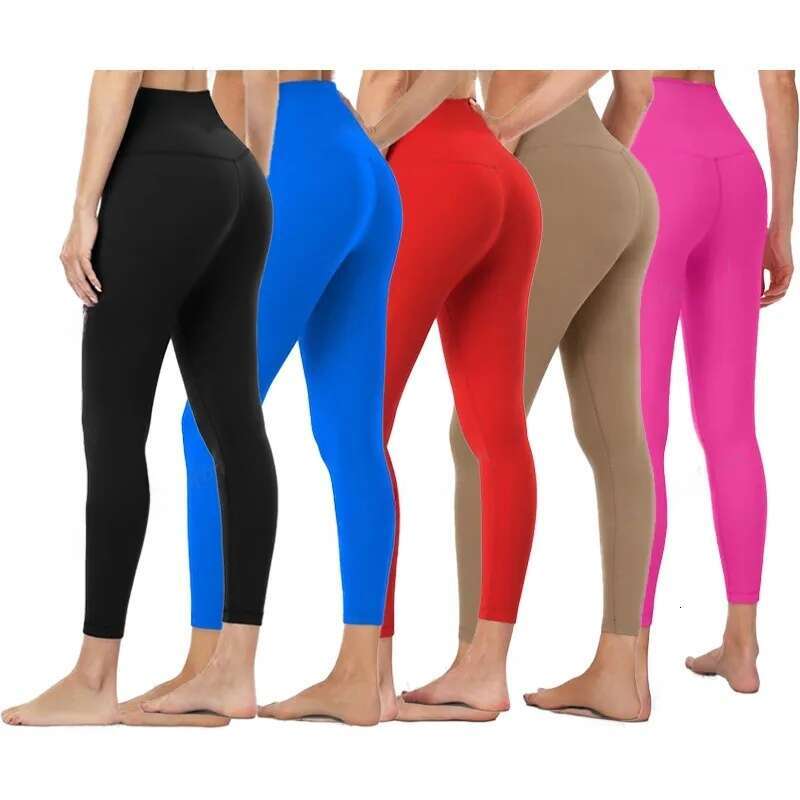 High Waisted Leggings for Women Buttery Soft Stretchy Full Length Tummy Control Workout Yoga Running T Shaped Pants Plus Size 25 Inch Inseam