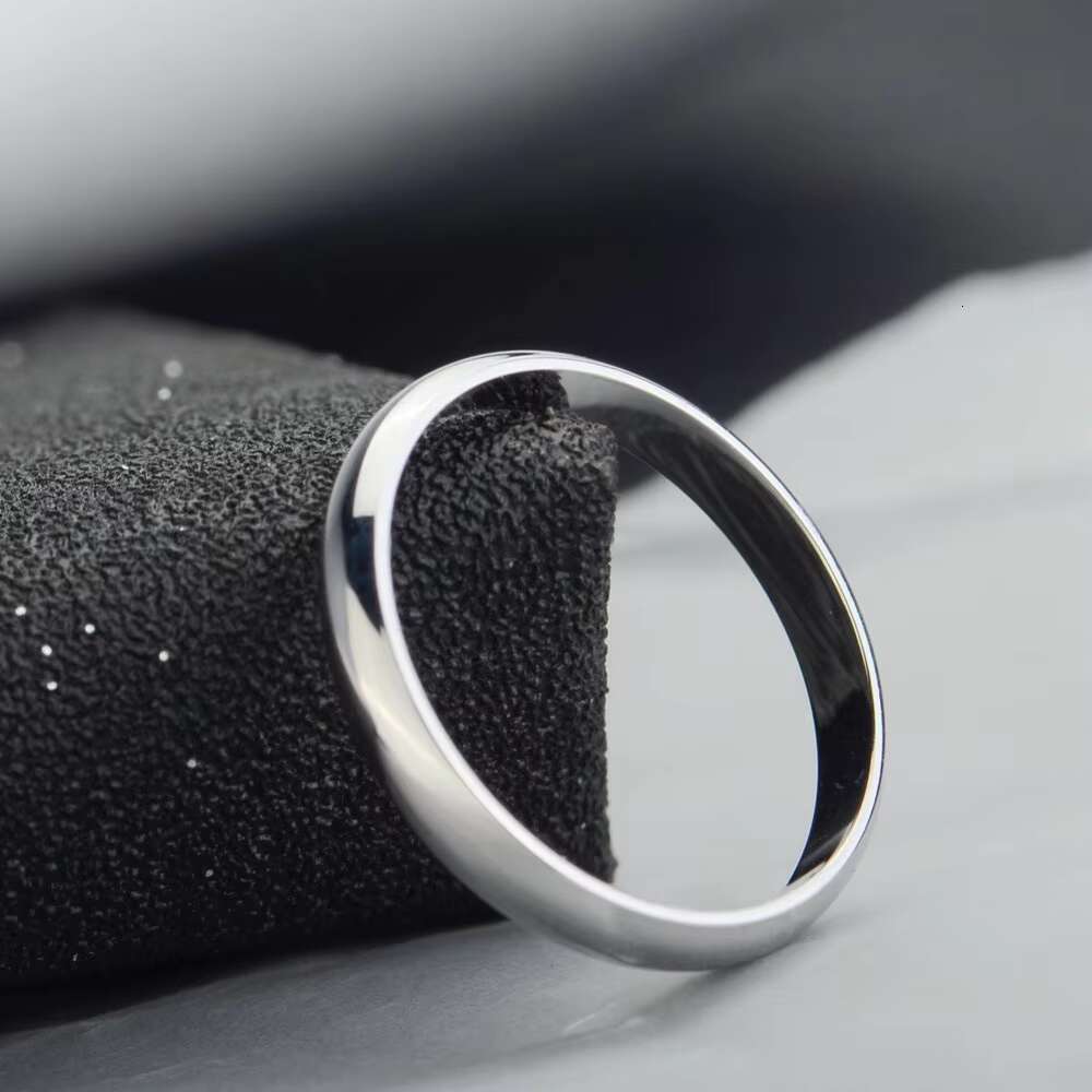 Wholesale High Polish Simple Jewelry 925 Sterling Silver Couple Ring Wedding 2 3 4 5 MM Ring