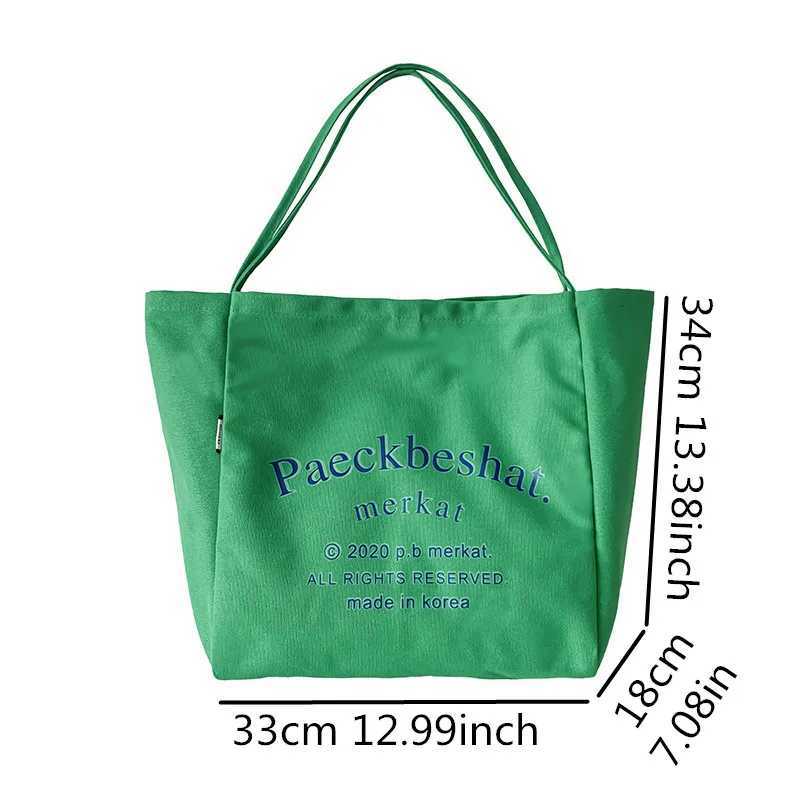 Street Trendy Canvas Handbag Large Capacity Shoulder Bag Casual Women Tote Shopping Bag Literature Campus School Bags PurseW250512