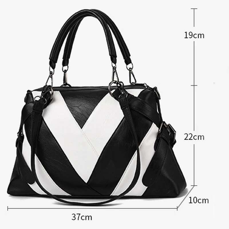 Female Solid Color Patchwork Shoulder Women Designer Handbag Ladies PU Leather Crossbody Bag
