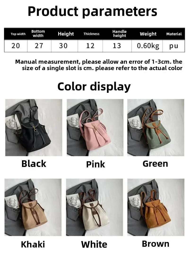 Fashion Women's Stylish Double Shoulder Backpack Large Capacity College Book Bag with Elegant Design Trendy Handbag for Students