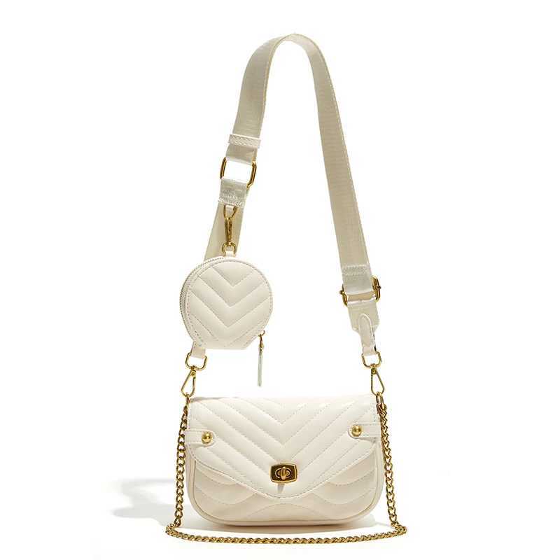 Modern handbag 2024 new handbag 2-piece set detachable shoulder Bag Messenger Bag chain handbag clutch BagW250512