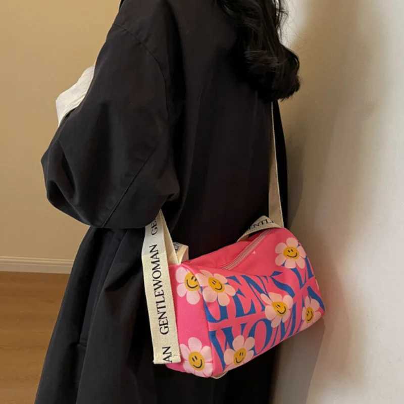 Chic Animal Print Canvas Crossbody Bag with Adjustable Strap - Casual Everyday Shoulder Purse for Women Z250512