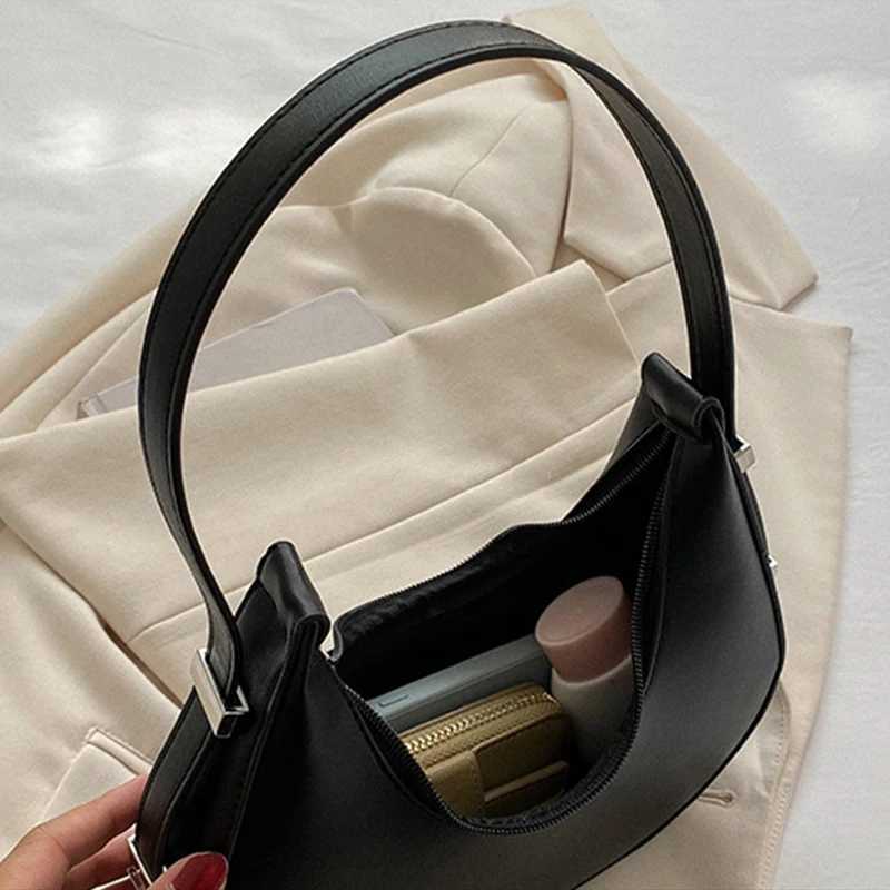 Fashion Luxury Design PU Leather Hobo Shoulder Bag Women Small Clutch Handbag Purse Female Underarm Bag Travel Totes XJ250610