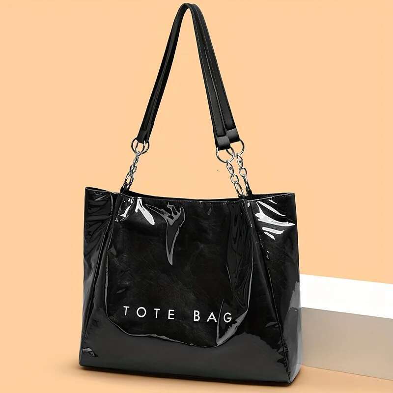Tote shoulder European and American cross-border hot-selling letter transparent handbag travel outdoor beach bag