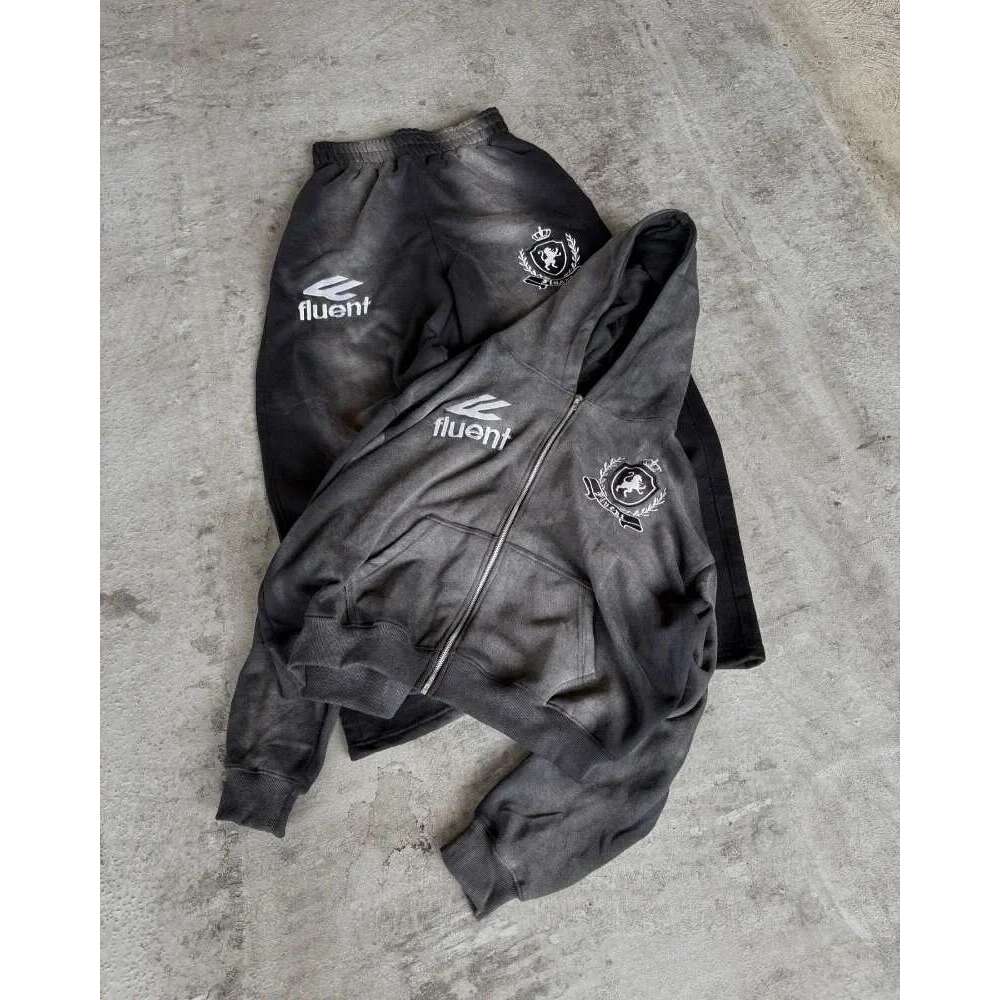 Fashion Brand Embroidered Letters Casual Color Men's And Women's Oversized Sportswear Sweater Pants Designer