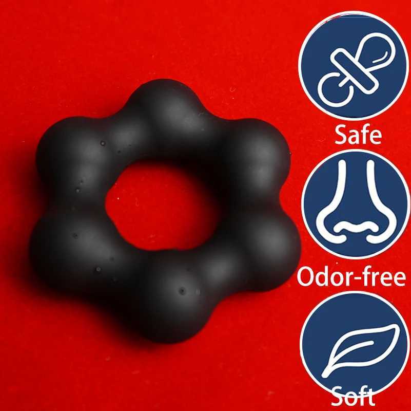 Beaded Cock RingDelayed Ejaculation Penis Sling Ball StretcherPenisring CockringTesticles Scrotum SqueezeSex Toys Men W250512