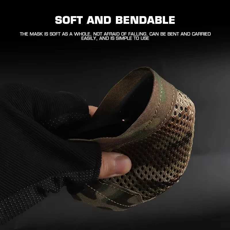 MSK Sports Breathable Mask Lightweight Soft Hunting Face Mask for CS GameW250512