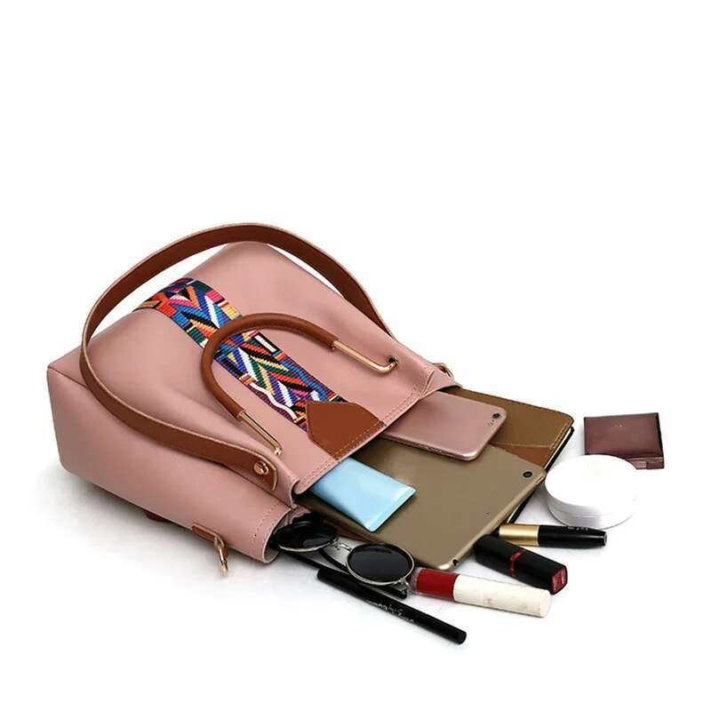 4 Pcs Handbag Large Capacity Tote Women's Bag Fashion Shoulder Bag,Wallet,Card Case