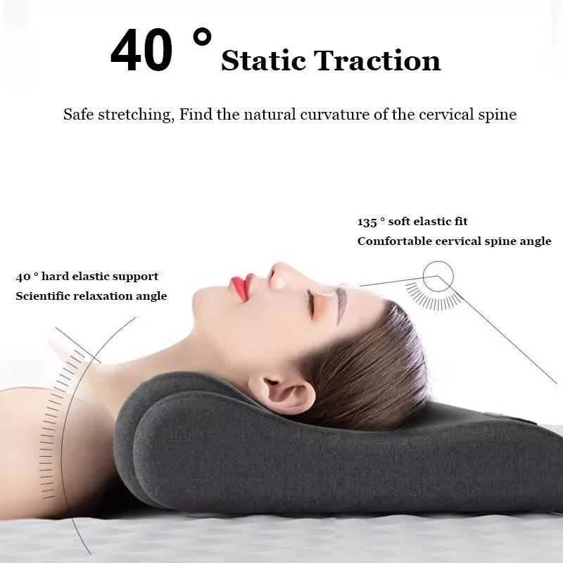 Electric Massage Neck Pillow for Protecting Cervical Spine Traction Hot Compress Sleeping Pillow Ergonomic Design Cushion PillowW250512