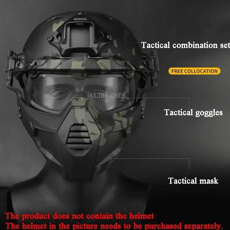 Hunting Protective Mask Tactical Cs Wargame Half Face Breathable Masks Paintball Airsoft Sports Face Masks with Helmet ConnectorW250512