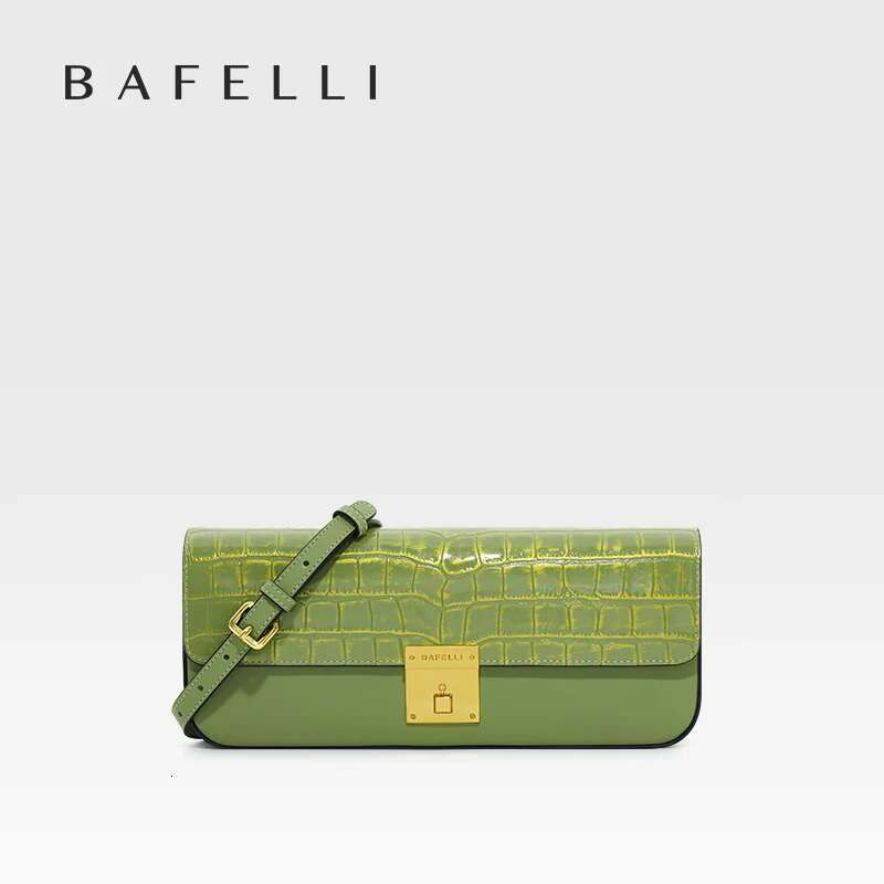 BAFELLI 2025 NEW Women's BAGS FASHION TREND EVENING PURSE HANDBAG K GOLD GENUINE LEATHER DESIGNER BRAND SHOULDER CLUTCH