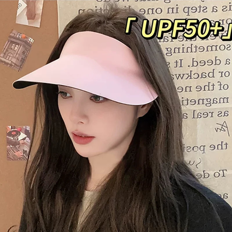 Unmarked integrated sunscreen hat for women UV resistant foldable empty top summer shading lightweight outdoor sun 250512