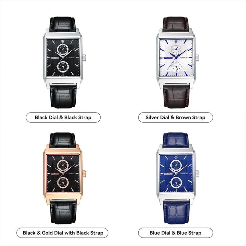 Retro Style Time Token Wristwatch Featuring Real Leather Band and Quartz Movement