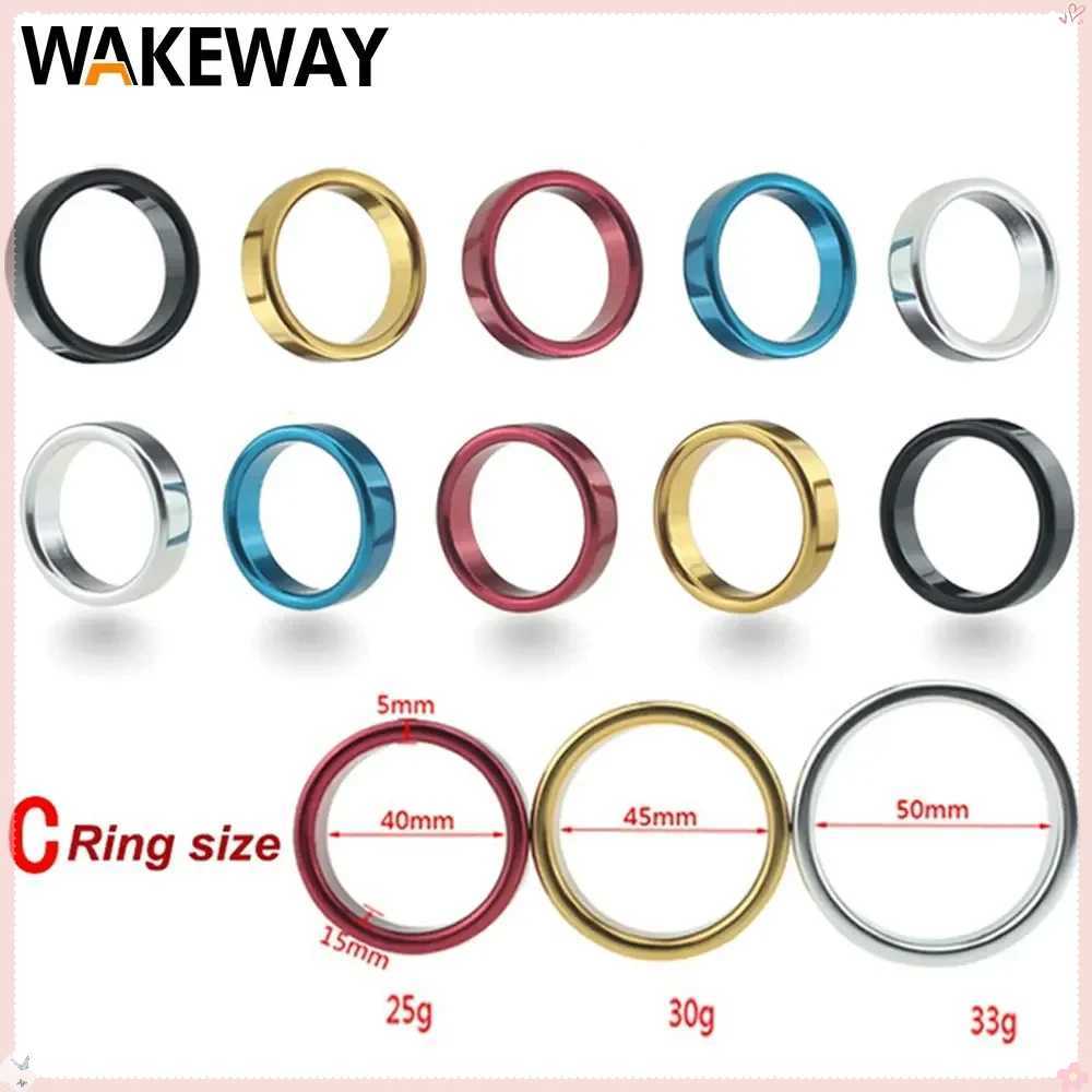 WAKEWAY Stainless Steel Penis Rings for Men 40MM 45MM 50MM Fashion Delay Ejaculation Ring for Sexual Wellness W250512