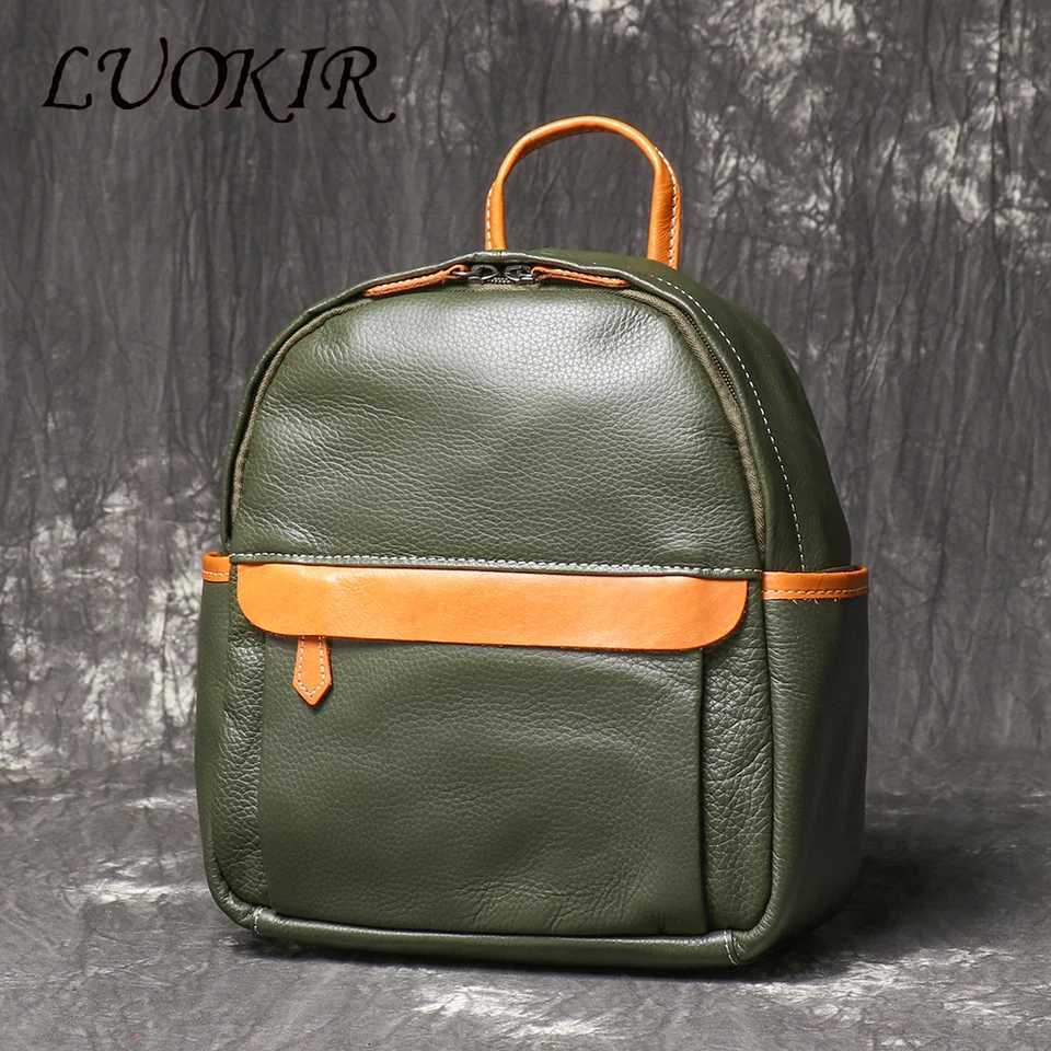 LUOKIR New Trendy Womens Small Backpack Versatile Fashion Leather Small Backpack Lightweight Casual Travel Bag School Bag Z250512