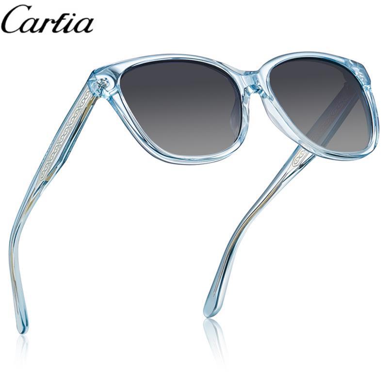 CARFIA Square Polarized Sunglasses for Women UV Protection, Italian Design Retro Embossed Pattern Wire Core Driving Shades