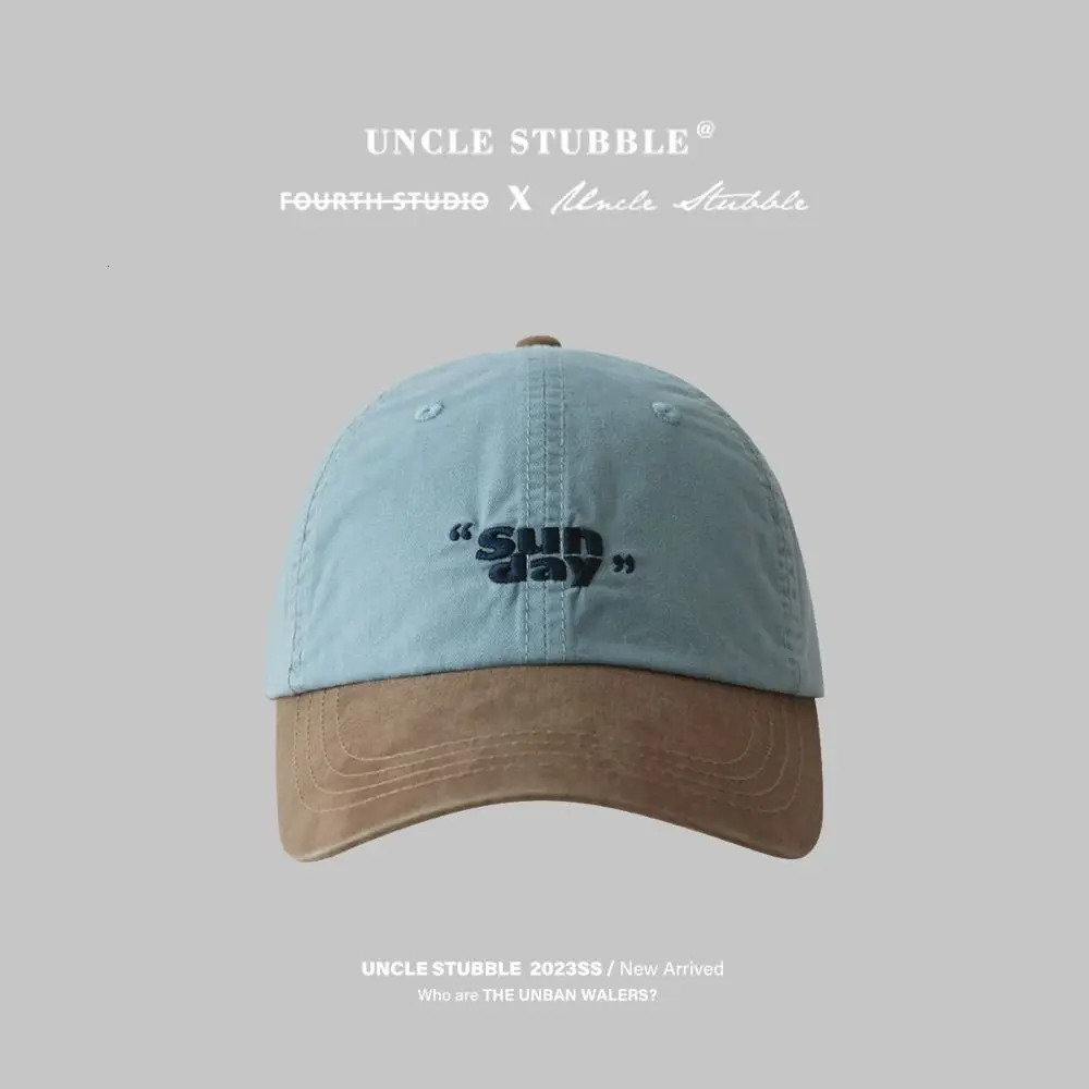 Stitching and Contrasting Colors Casual Baseball Cap Soft Top Korean Style Outdoor Retro Sports Hat Peaked 250512