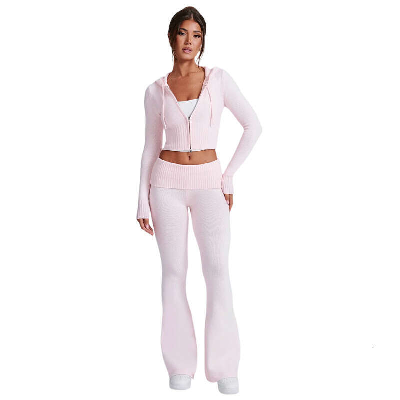 Fashionable plus-size women's clothing 25 Spring New Slimming Short Hooded Top, Casual Pants Fashion Set, Women's Two Piece Set
