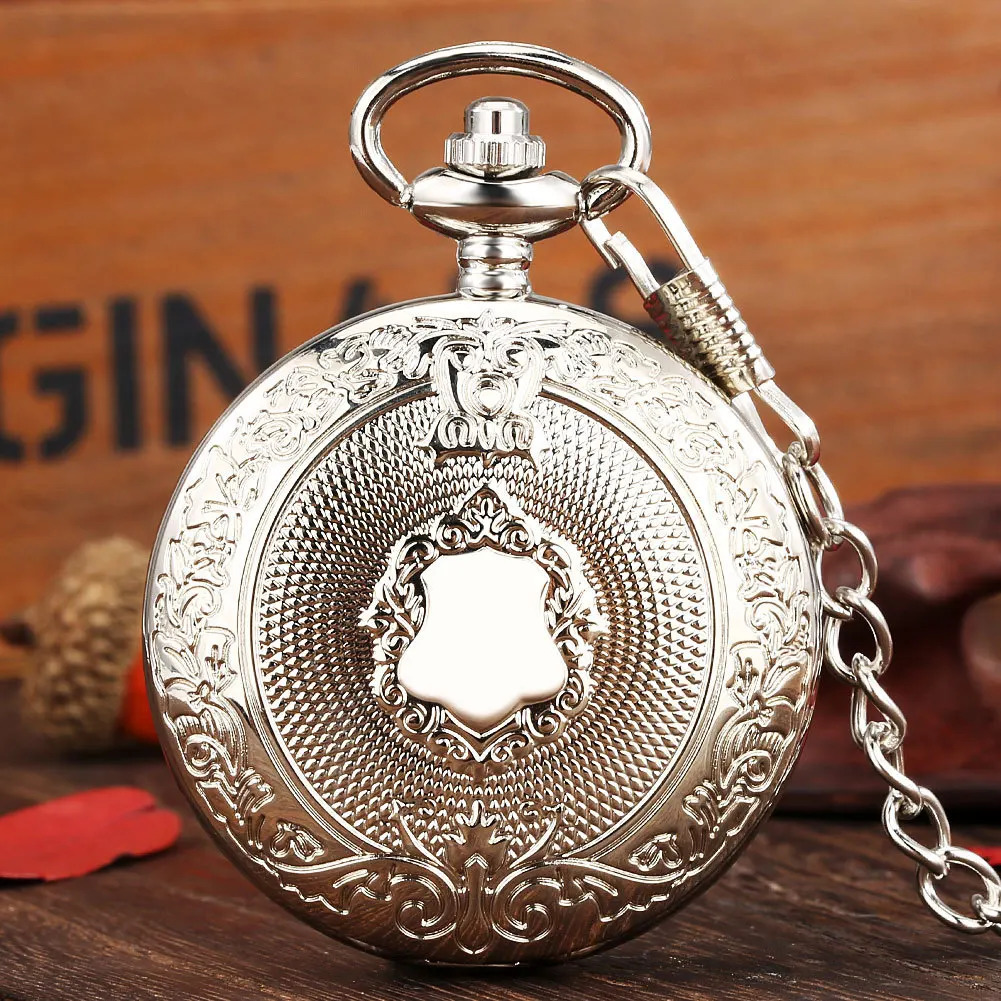 Glamour Golden Silvery Black bronze Quartz pocket watch Men Womens Friends Steampunk necklace pocket watch 250512