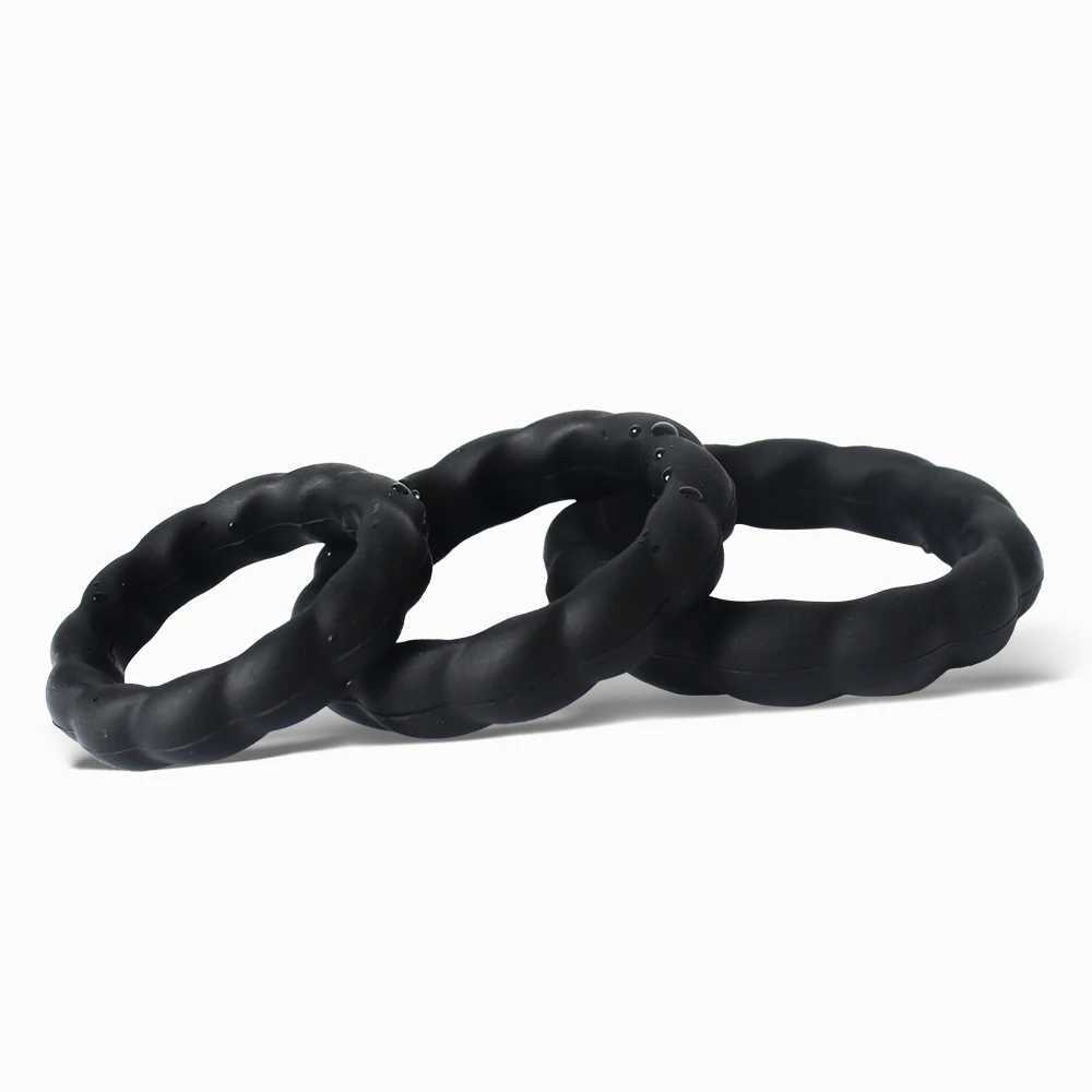 3Pcs/Set Silicone Cock Ring For Man Delayed Ejaculation Sex Shop Penis Rings For Dick Erection Sex Toys For Male Adults Supplies W250512