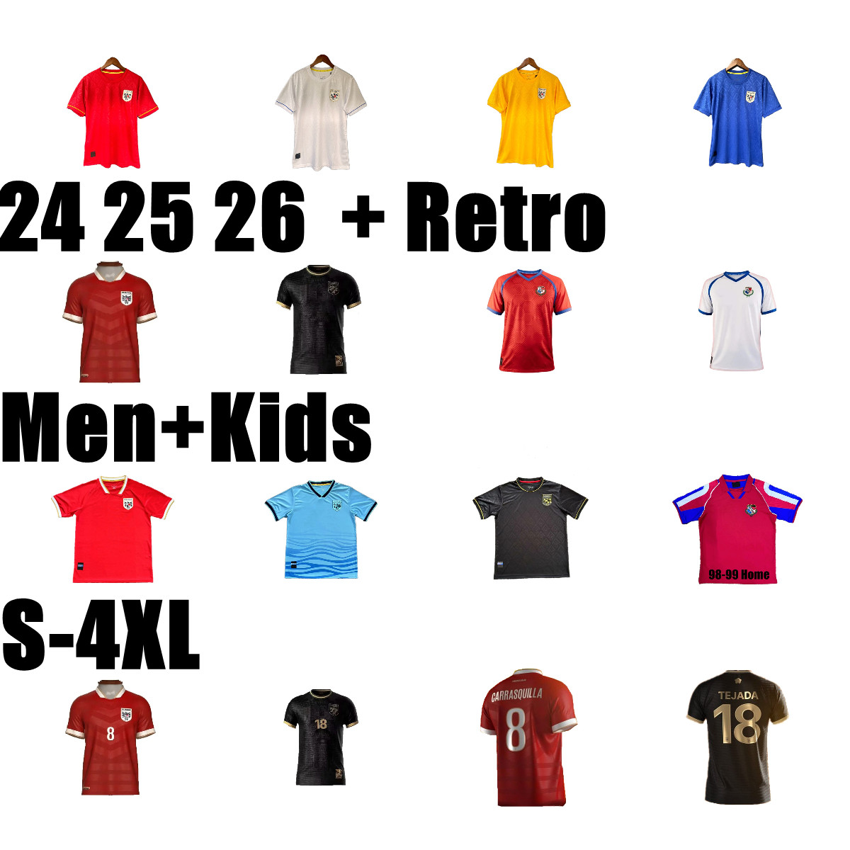 S-4XL 2024 2025 panama socer jerseyS MURILLO national home red away white blue 25 26 team ERIC DAVIS men kids football shirts ALBERTO maillots de foot QUINTERO uniforms