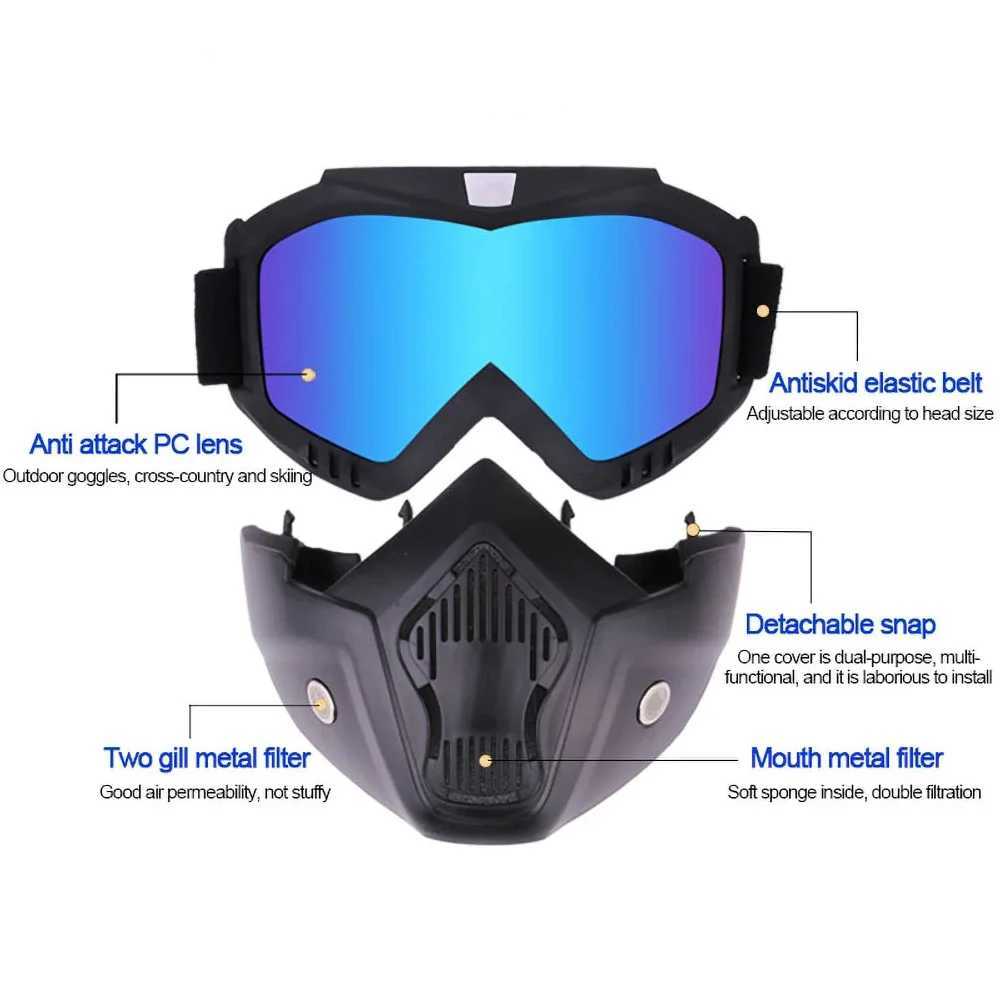 Motorcycle Riding Mask Windproof Outdoor Racing Skiing Off-Road Mask Bicycle Vehicle Sports Full Face Protection Tactical HelmetW250512
