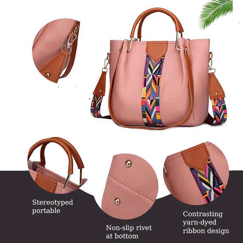 4 Pcs Handbag Large Capacity Tote Women's Bag Fashion Shoulder Bag,Wallet,Card Case