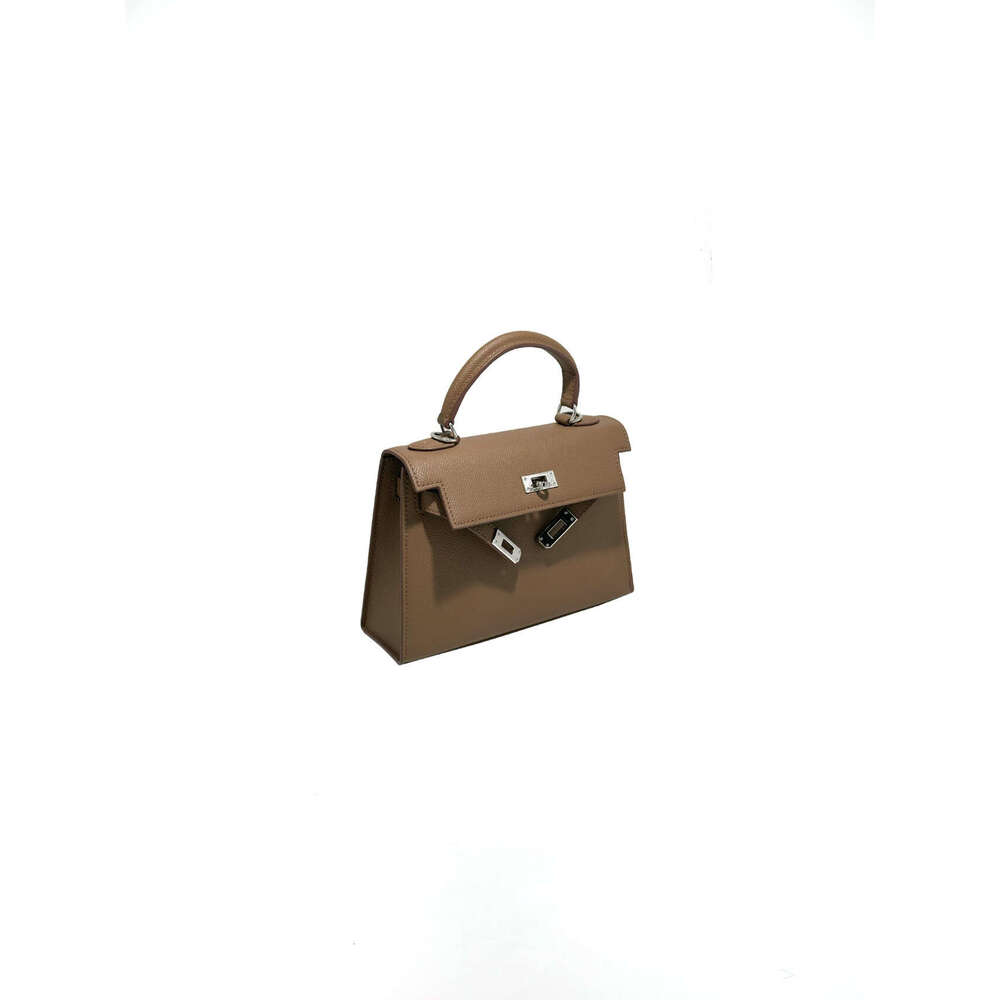 designer bag New genuine leather second-generation Kelly hand palm print single shoulder crossbody bag, simple and versatile hand-held small square ba
