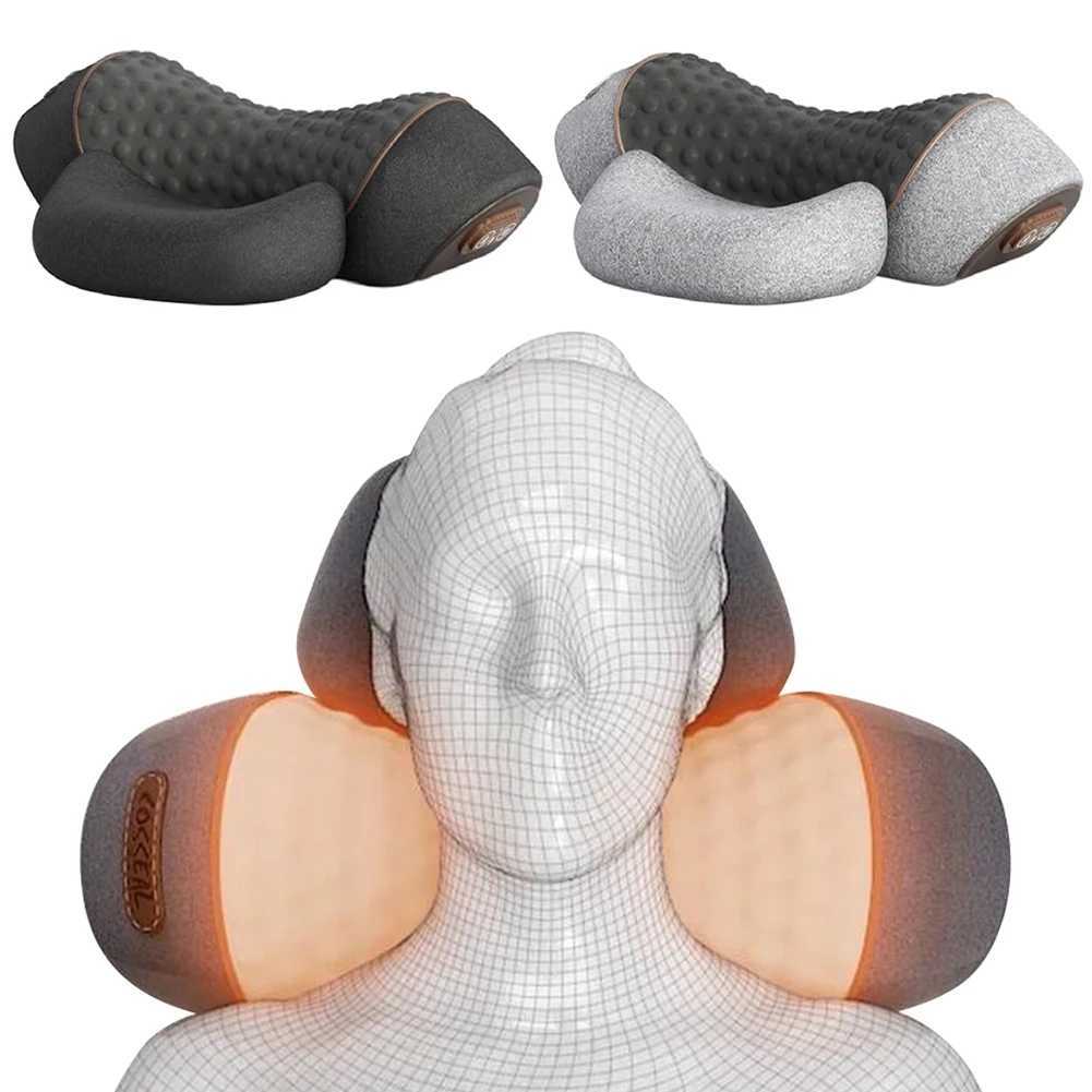 Hot Compress Cervical Pillow Rechargeable Electric Heating Neck Pillow Memory Foam Pillow for Neck Traction Relax Sleep AidW250512