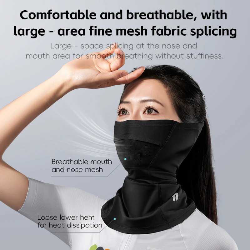 WEST BIKING Summer Face Scarf Neck Sun Protection Silk Cycling Headwear Motorcycle Scooter MTB Road Cycling Mask BandanaW250512