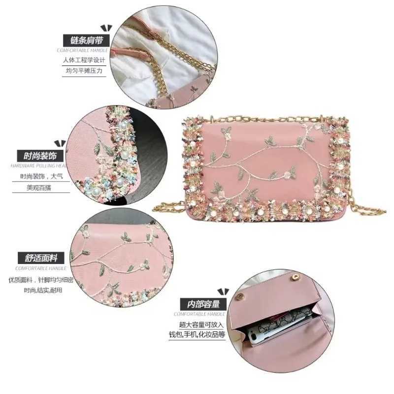 New Fashion Women Floral Printed Mini Chain Bag Shoulder Bag Tote Purse HandbagXJ250512