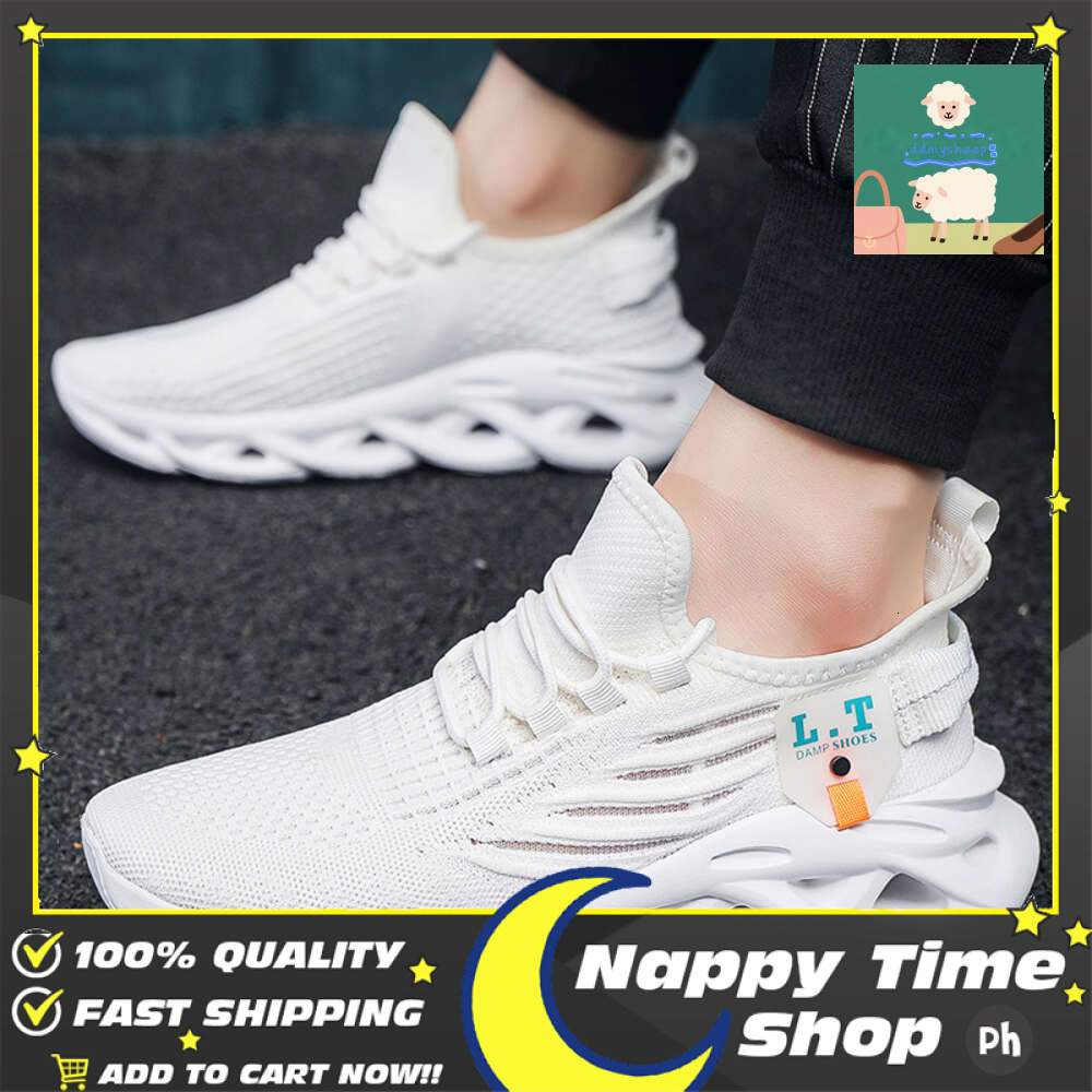 Ddmytiger White Running Black Jogging Casual Sneakers Outdoor Breathable Mesh Men Light Shock Absorption Sports Shoes Blue Outdoor Shoes