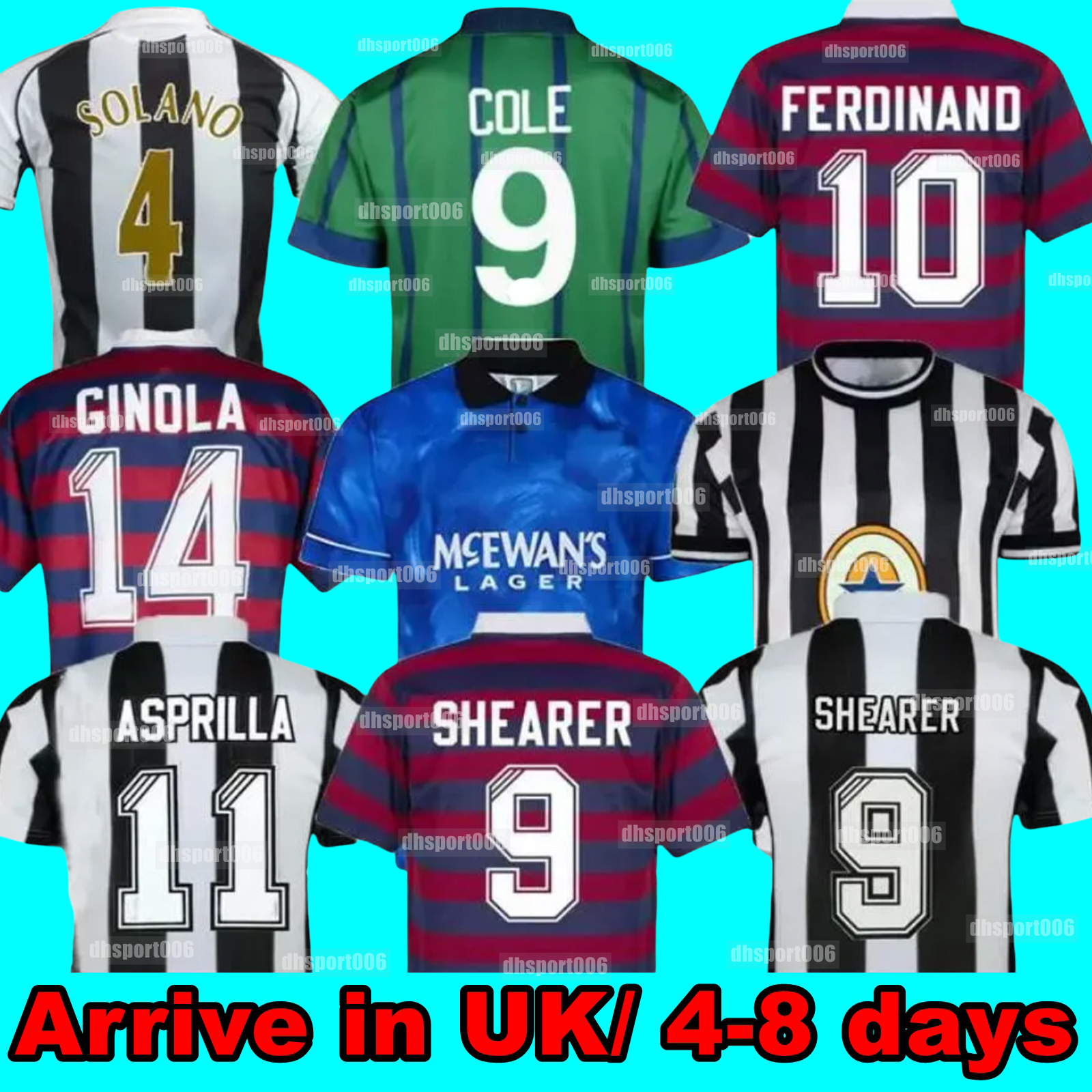 98 99 SOCCER jerseys SHEARER HAMANN SHEARER PINAS 96 97 93 95 1997 04 05 06 00 01 OWEN classic FOOTBALL SHIRTS Ginola HISLOP Newcastl e Retro long sleeves