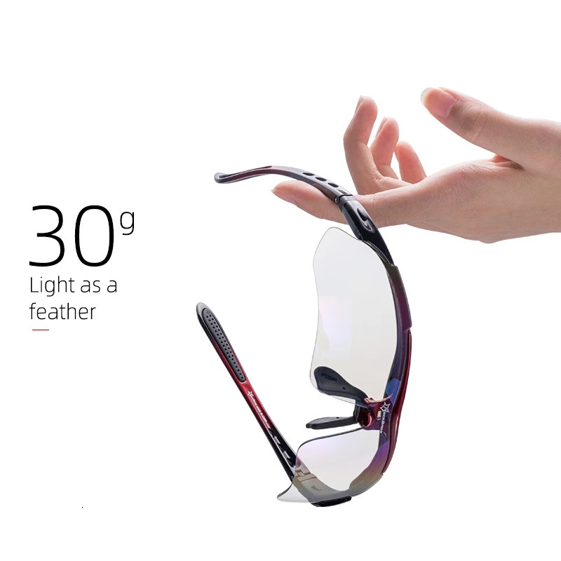 ROCKBROS Cycling Polarized glasses Bike Pochromic Outdoor Sports Sunglasses MTB PC Goggles Eyewear 53 Lens Bicycle Accessory 250512