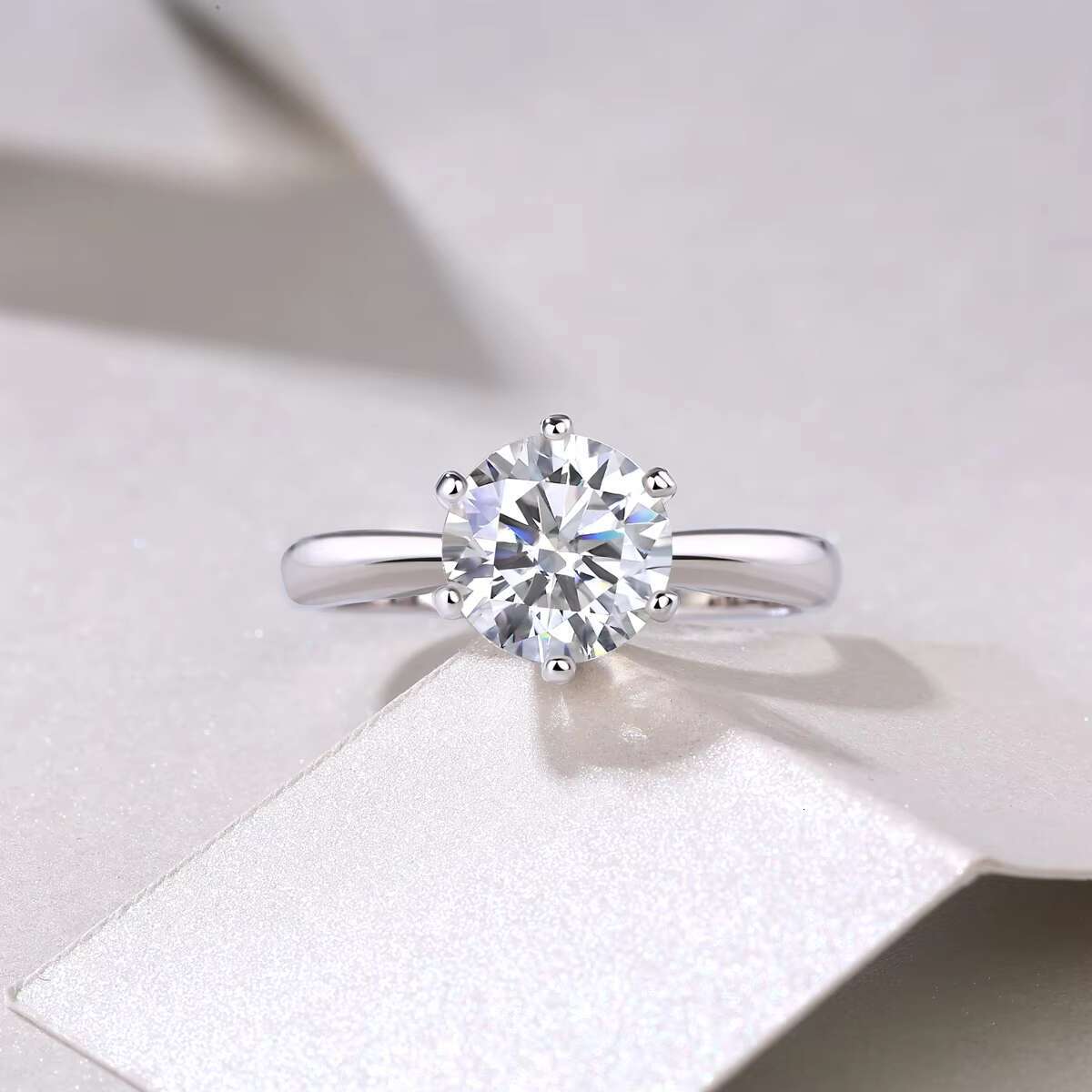 Wholesale Custom 925 Silver Moissanite Ring 5CT VVS GRA Certified Moissanite Diamond Jewelry Engagement Wedding Ring For Women