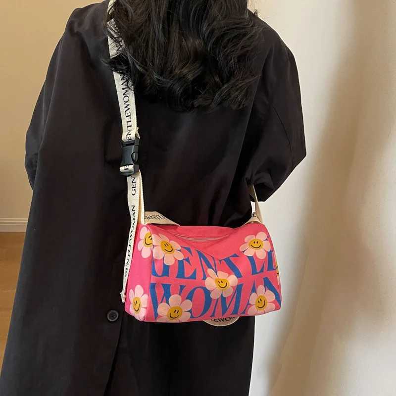 Chic Animal Print Canvas Crossbody Bag with Adjustable Strap - Casual Everyday Shoulder Purse for Women Z250512