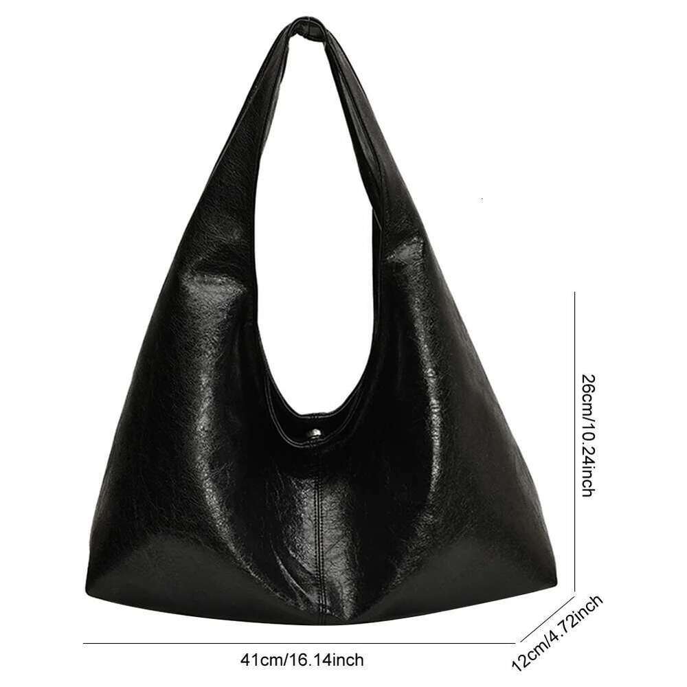 Red Handbag Purse For Women PU Leather Shoulder Vintage Women's Trendy Hobo Bags Y2k Girls Female Causal Commuter Bag