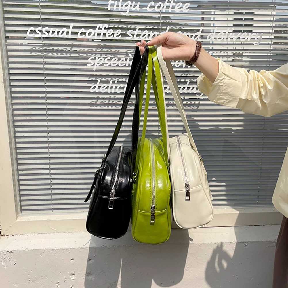 PU Leather Fashion Sling Bag Large Capacity Women Stylish Armpit Bag Solid Color Single Shoulder Bag Adjustable Strap Daily BagsXJ250512