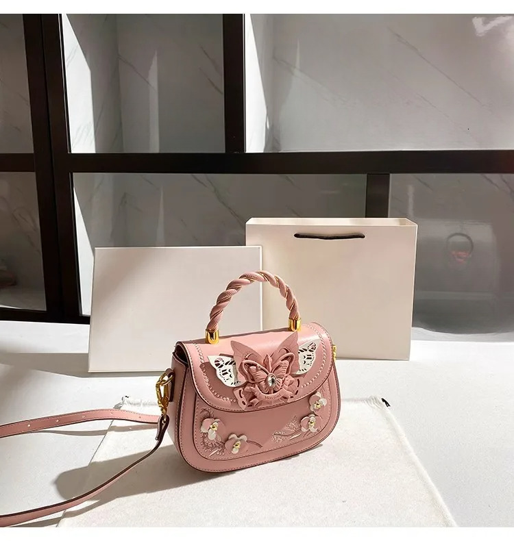 New Butterfly Series Women Designer Handbag 2025 Free Shipping Fashionable High Quality Texture Leather Small Square Bag Women's Wallet Women