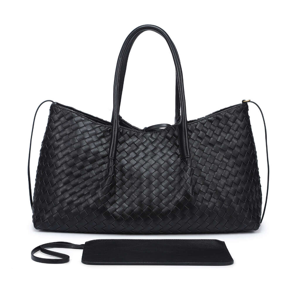 hand woven shoulder tote large capacity mommy bag versatile crossbody for travel