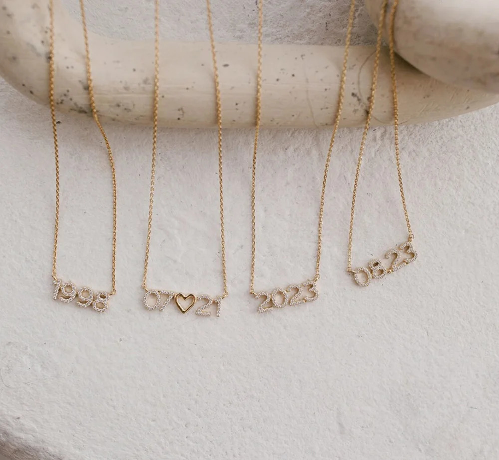 Custom Zircon Necklace Fancy Crystal Letter Number NecklacePersonalized Name Necklace diamond letter pendant necklace Jewelry 250512