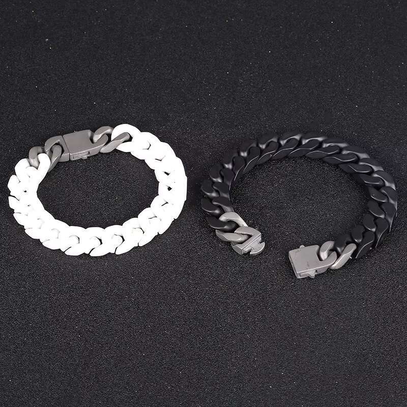 Custom Black Moissanite Cuban Bracelet Jewelry 925 Silver for Men Women Cuban Link Bracelet