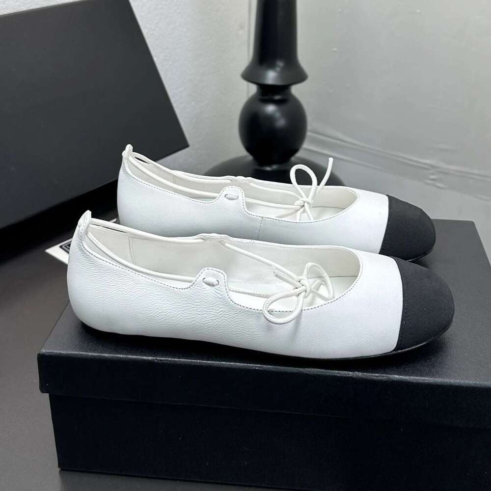 Women Size35-41 Genuine Leather Ballet Flats Round Toe Ankle Strap Mixed Colors Roman Designer Shoes Zapatillas De Mujer